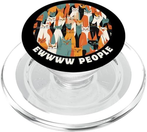 Lustige, moderne Katzen-Looks, Retro-Katzen aus der Mitte des Jahrhunderts PopSockets PopGrip für MagSafe von Mid Century Modern Feline Funnies