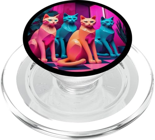 Lustige, moderne Katzen-Looks, Retro-Katzen aus der Mitte des Jahrhunderts PopSockets PopGrip für MagSafe Lustige, moderne Katzen-Looks, Retro-Katzen aus der Mitte des Jahrhunderts PopSockets PopGrip für MagSafe von Mid Century Modern Feline Funnies