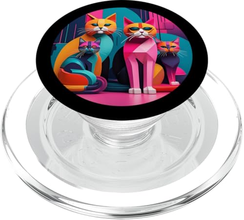 Lustige, moderne Katzen-Looks, Retro-Katzen aus der Mitte des Jahrhunderts PopSockets PopGrip für MagSafe Lustige, moderne Katzen-Looks, Retro-Katzen aus der Mitte des Jahrhunderts PopSockets PopGrip für MagSafe von Mid Century Modern Feline Funnies