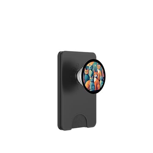 Lustige, moderne Katzen-Looks, Retro-Katzen aus der Mitte des Jahrhunderts PopSockets PopWallet für MagSafe Lustige, moderne Katzen-Looks, Retro-Katzen aus der Mitte des Jahrhunderts PopSockets PopWallet für MagSafe von Mid Century Modern Feline Funnies