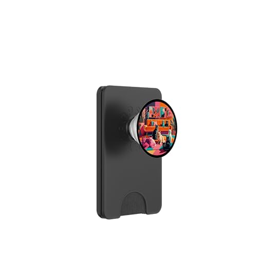 Lustige, moderne Katzen-Looks, Retro-Katzen aus der Mitte des Jahrhunderts PopSockets PopWallet für MagSafe Lustige, moderne Katzen-Looks, Retro-Katzen aus der Mitte des Jahrhunderts PopSockets PopWallet für MagSafe von Mid Century Modern Feline Funnies