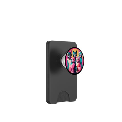 Lustige, moderne Katzen-Looks, Retro-Katzen aus der Mitte des Jahrhunderts PopSockets PopWallet für MagSafe Lustige, moderne Katzen-Looks, Retro-Katzen aus der Mitte des Jahrhunderts PopSockets PopWallet für MagSafe von Mid Century Modern Feline Funnies