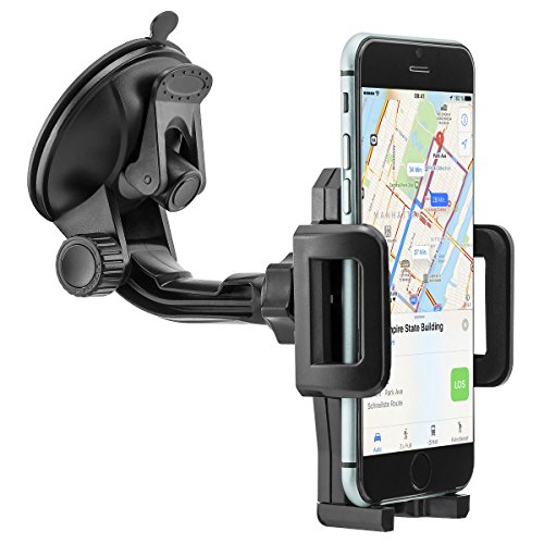 MidGard Universal 360° drehbar KFZ Auto Handy Smartphone Halterung Halter kompatibel mit Apple iPhone 5/6 / 7/8 / X/Plus von MidGard