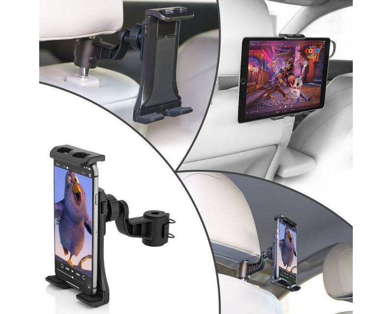 MidGard Autositz-Kopfstützenhalterung für Tablet PC / Smartphone iPad iPhone Tablet-Halterung, (bis 11 Zoll) von MidGard