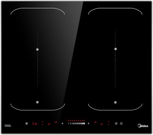 Midea Induktionskochfeld autark 60 cm 2 Flexzonen Metallrahmen Slider Touch Bedienung Booster Funktion schnelles Erwärmen von Midea