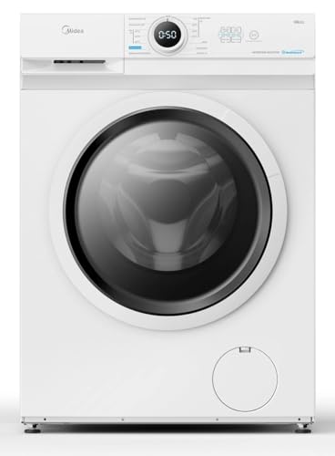 Midea MF10EW80B Waschmaschine / 8kg / 1400 U/Min/EEK A/Inverter Quattro Moto/Dampffunktion/Grosse Trommel/Slim Design/Nachlegefunktion/Kindersicherung/AquaStop, Weiß von Midea