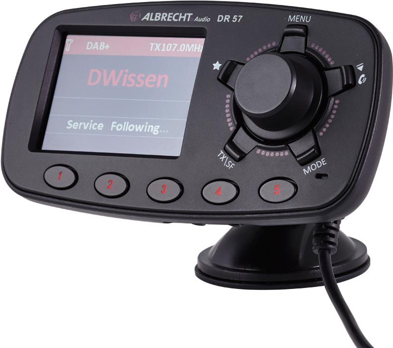 Albrecht DR 57 87.6 - 107.9MHz Bluetooth Schwarz FM-Transmitter (27257) von Midland