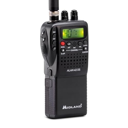 Midland Alan 42 DS Powerbundle CB Multi Band AM/FM CB-Funkgerät & Lithium-Akku umschaltbar auf Jede europ. Ländernorm, 2-Polige Zubehörbuchse, Digitale Rauschsperre, starker Klang, schwarz C1267.S1 Midland Alan 42 DS Powerbundle CB Multi Band AM/FM CB-Funkgerät & Lithium-Akku umschaltbar auf Jede europ. Ländernorm, 2-Polige Zubehörbuchse, Digitale Rauschsperre, starker Klang, schwarz C1267.S1 von Midland