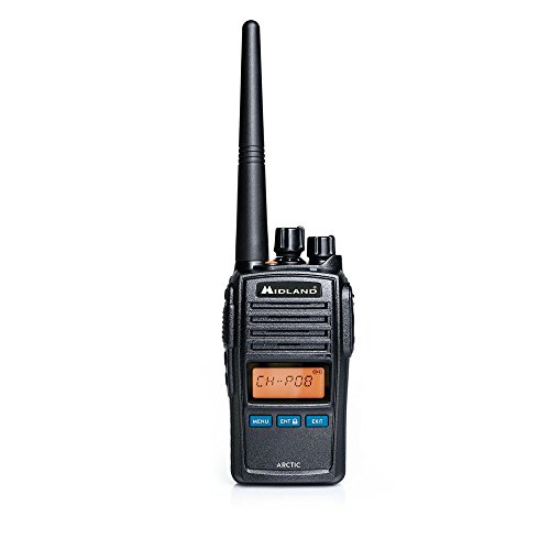 Midland Arctic VHF Marine Band Handheld Transceiver Radio mit Triple Uhr Funktion Schwartz von Midland
