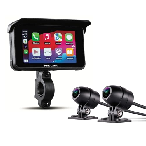 Midland BikePlay Guardian, Motorrad Multimedia, CarPlay - Mit Touchscreen, 2 Kameras und 2 Reifendrucksensoren, C1636 Midland BikePlay Guardian, Motorrad Multimedia, CarPlay - Mit Touchscreen, 2 Kameras und 2 Reifendrucksensoren, C1636 von Midland