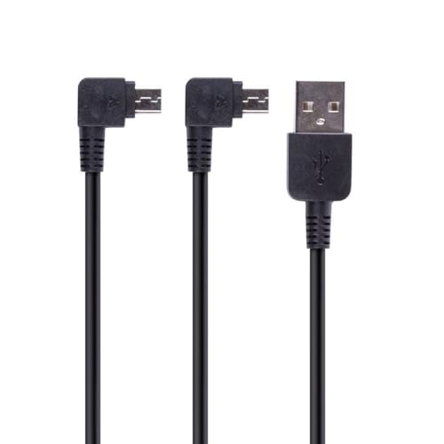 Midland Doppeltes Micro-USB-Stromkabel - Schwarz, Wasserfest, 3W, Typ F, Stecker auf Buchse, Kompatibel mit Midland BTGO UNI, 777 PRO, BTX2 PRO S LR, H9 Action Cam, BTX1 2022, 2022 von Midland
