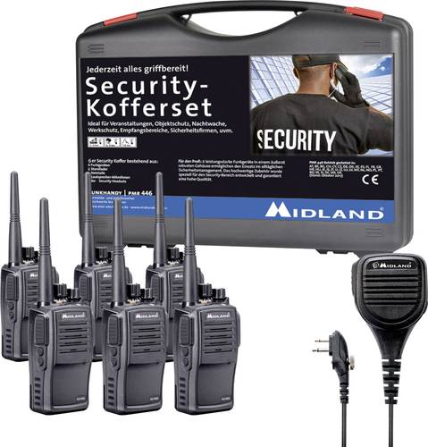 Midland G15 Pro PMR 6er Security inkl. MA 25-M C1127.S5 PMR-Handfunkgerät 6er Set Midland G15 Pro PMR 6er Security inkl. MA 25-M C1127.S5 PMR-Handfunkgerät 6er Set von Midland