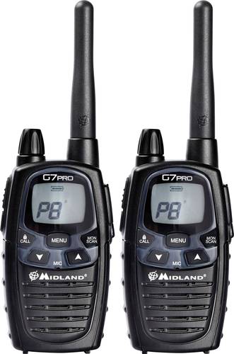 Midland G7 Pro Twin C1090.13 PMR/LPD-Handfunkgerät 2er Set von Midland