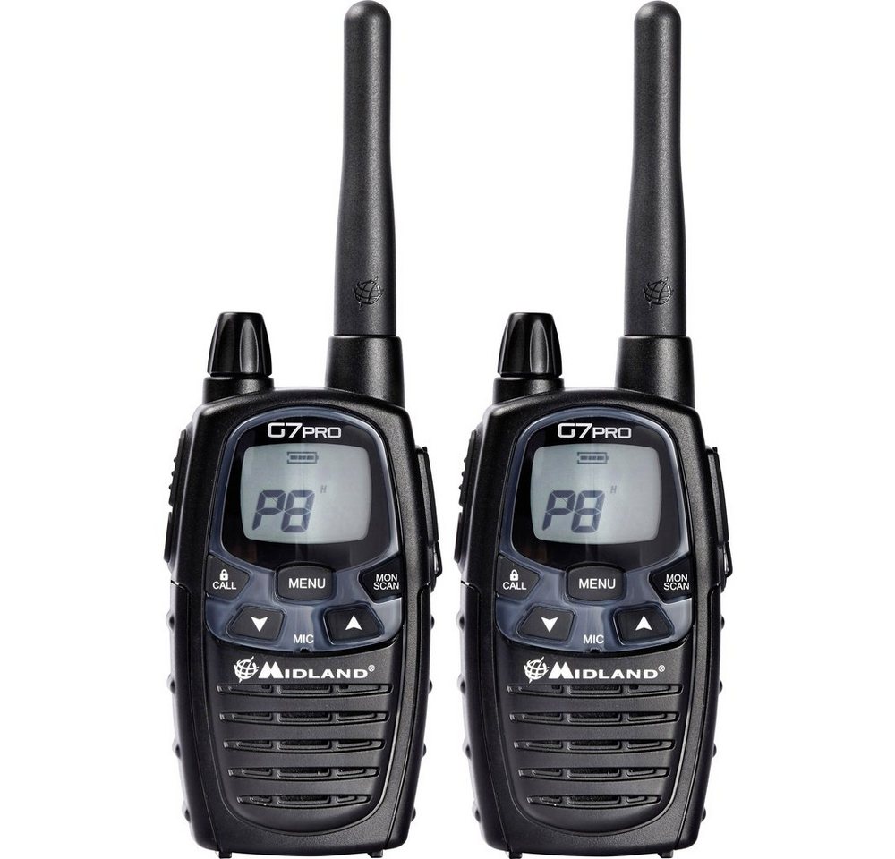 Midland Walkie Talkie Midland G7 Pro Twin C1090.13 PMR/LPD-Handfunkgerät 2er Set Midland Walkie Talkie Midland G7 Pro Twin C1090.13 PMR/LPD-Handfunkgerät 2er Set von Midland