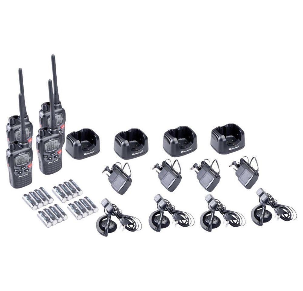 Midland Walkie Talkie Midland G9 Pro 4er Kofferset C1385.05 PMR-Funkgerät Midland Walkie Talkie Midland G9 Pro 4er Kofferset C1385.05 PMR-Funkgerät von Midland