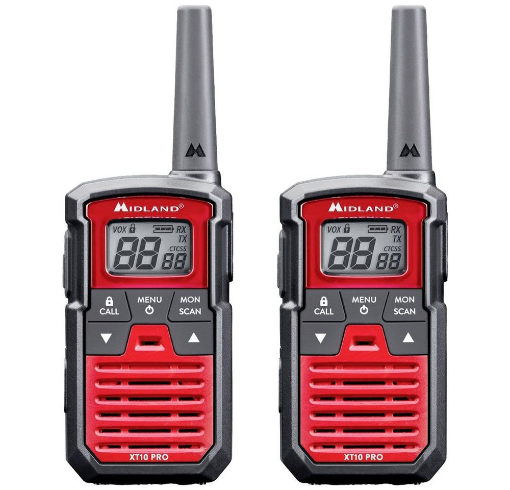 Midland Walkie Talkie Midland XT10 Pro Paar Rot C1459 PMR-Funkgerät 2er Set Midland Walkie Talkie Midland XT10 Pro Paar Rot C1459 PMR-Funkgerät 2er Set von Midland