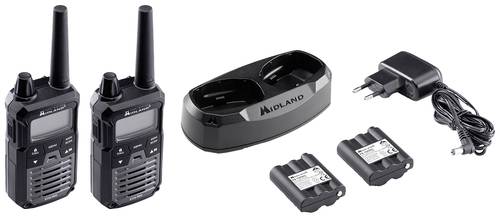 Midland XT70 Pro PMR+LPD Blisterpack Schwarz C1465 PMR/LPD-Handfunkgerät 2er Set von Midland