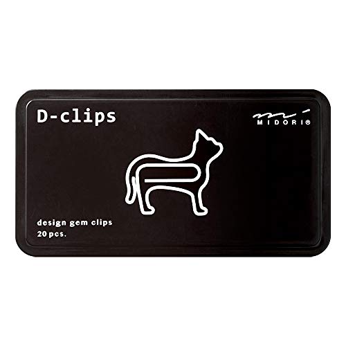 Designphil Katzen Büroklammern, Schwarz, Stahl, 1.00 inches, 20 Stück von Midori