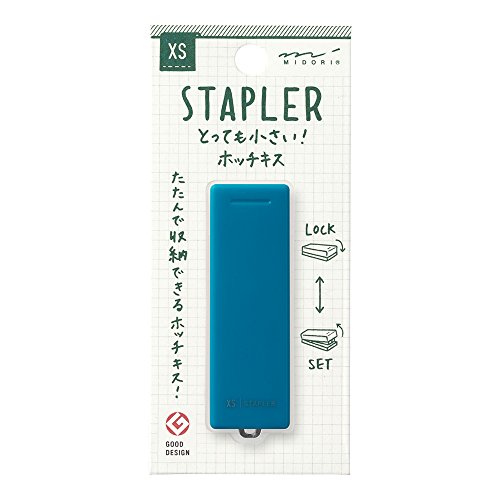 Midori Kompakter Heftgerät, XS-Serie, blau (35273006) von Midori