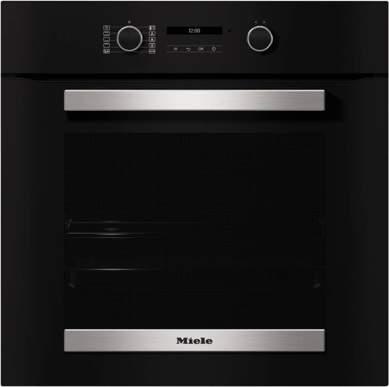 H 2465 B Einbaubackofen obsidianschwarz/edelstahl-look / A+ von Miele