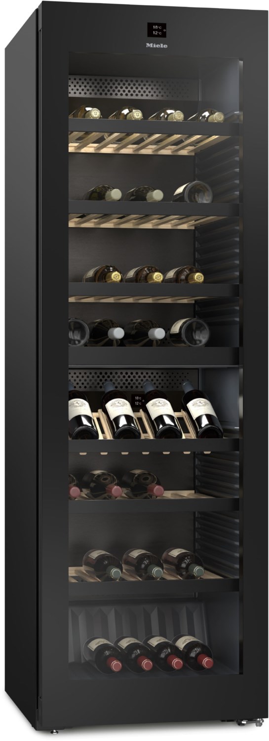 Miele Stand-Weintemperierschrank KWTS 4785 F obsw Obsidianschwarz  - 125 Gala Edition von Miele