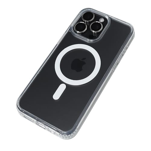 Miesherk Clear Case kompatibel mit iPhone 15 Pro Max 6,7 Zoll, passend für MagSafe, sturzgeprüft in Militärqualität, langlebige Klarheit, stoßfeste, Harte, schlanke Hülle, Klar von Miesherk
