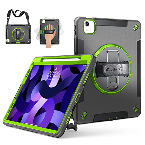 Miesherk Hülle für iPad Air 5 Generation 10,9 2022: Militärische Robuste Stoßfeste Schutzhülle Case Cover für iPad Air 4. Generation mit Stifthalter-Drehbare Ständer-Handschlaufe -Schultergurt-Grün Miesherk Hülle für iPad Air 5 Generation 10,9 2022: Militärische Robuste Stoßfeste Schutzhülle Case Cover für iPad Air 4. Generation mit Stifthalter-Drehbare Ständer-Handschlaufe -Schultergurt-Grün von Miesherk