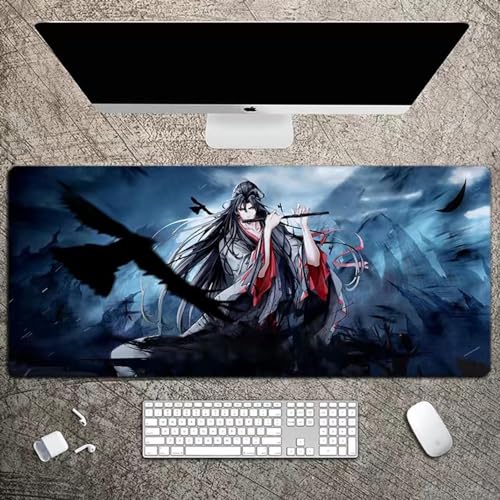 Anime Mauspad Mo Dao Zu Shi Gaming Mousepad 30 x 80 cm LAN Wangji Wei Wuxian Mauspad rutschfest Büro Mausmatte Für Laptop Desktop (14) von Mifeiwukawa