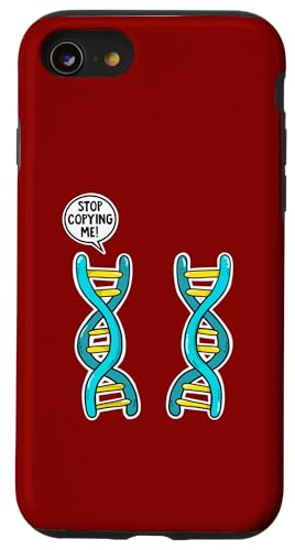 DNA Stop Copying Me DNA Hülle für iPhone SE (2020) / 7 / 8 von Miftees Biology Tees