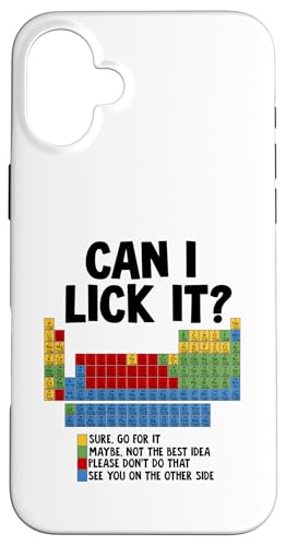 Periodensystem kann ich es lecken Hülle für iPhone 16 Plus Periodensystem kann ich es lecken Hülle für iPhone 16 Plus von Miftees Chemistry Tees