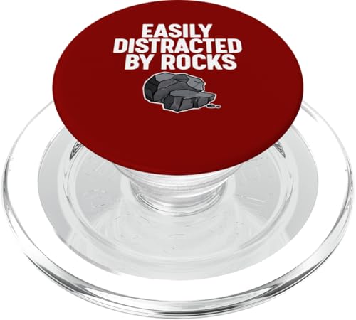 Easily Distracted by Rocks PopSockets PopGrip für MagSafe Easily Distracted by Rocks PopSockets PopGrip für MagSafe von Miftees Geology Tees