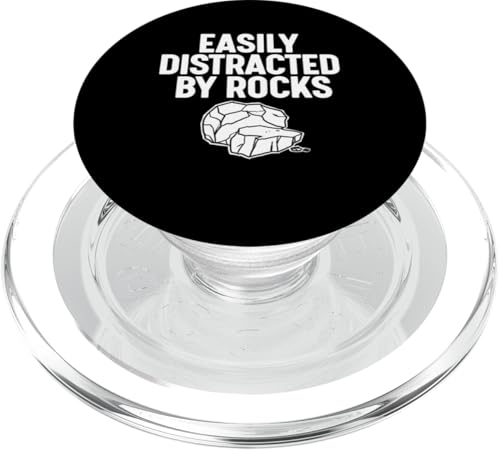 Easily Distracted by Rocks PopSockets PopGrip für MagSafe Easily Distracted by Rocks PopSockets PopGrip für MagSafe von Miftees Geology Tees