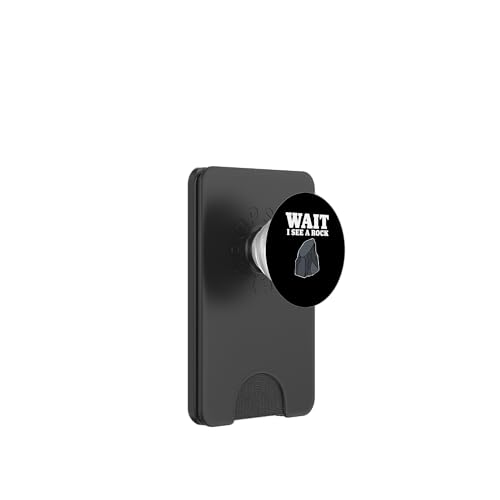 wait i see a rock PopSockets PopWallet für MagSafe wait i see a rock PopSockets PopWallet für MagSafe von Miftees Geology Tees