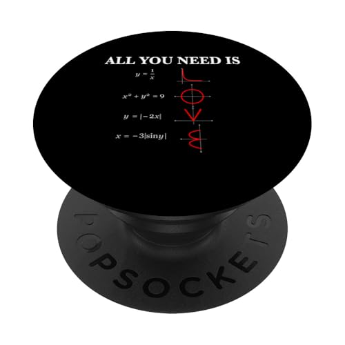 All You Need is Love Math PopSockets Klebender PopGrip von Miftees Math Tees