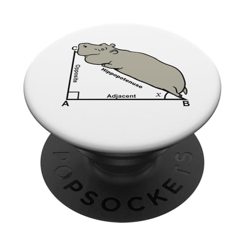 Geometry Adjacent Opposite HIPPOPOtenuse PopSockets Klebender PopGrip von Miftees Math Tees