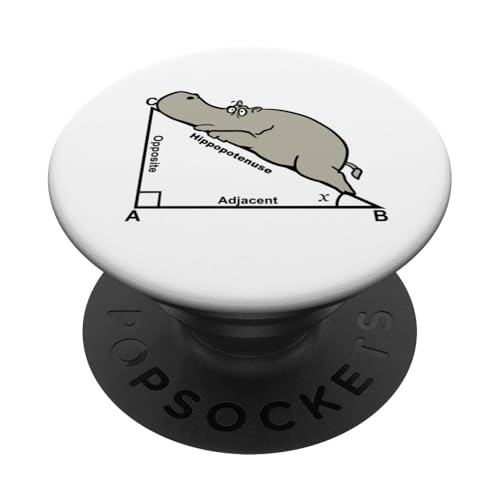 Geometry Adjacent Opposite HIPPOPOtenuse PopSockets Klebender PopGrip von Miftees Math Tees