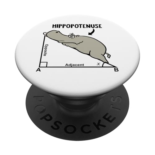 Geometry Adjacent Opposite HIPPOPOtenuse PopSockets Klebender PopGrip von Miftees Math Tees