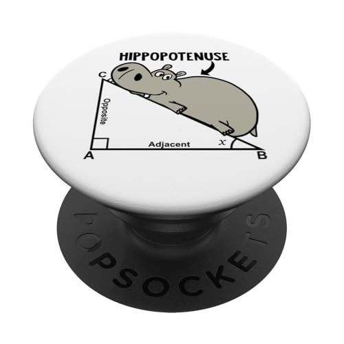 Geometry Adjacent Opposite HIPPOPOtenuse PopSockets Klebender PopGrip von Miftees Math Tees