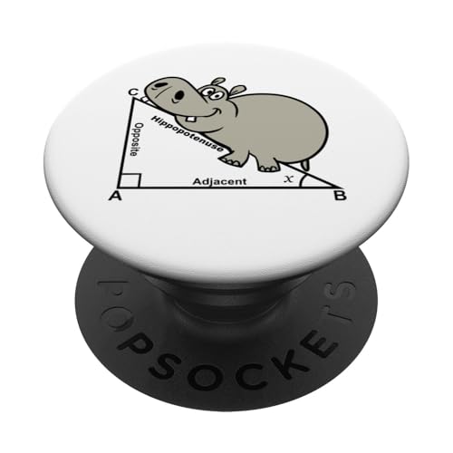 Geometry Adjacent Opposite HIPPOPOtenuse PopSockets Klebender PopGrip von Miftees Math Tees