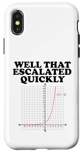 Well That Escalated Quickly Math Pun Hülle für iPhone X/XS von Miftees Math Tees