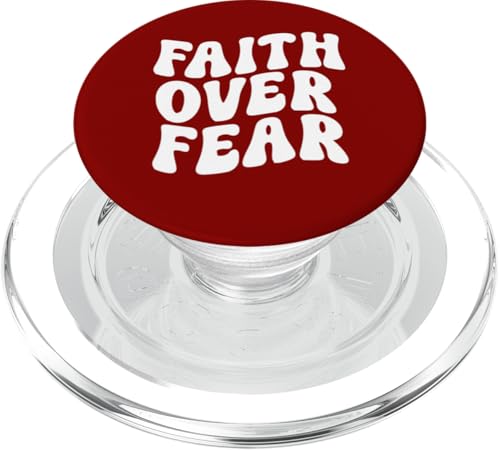 Faith over Fear PopSockets PopGrip für MagSafe von Miftees Motivational Tees