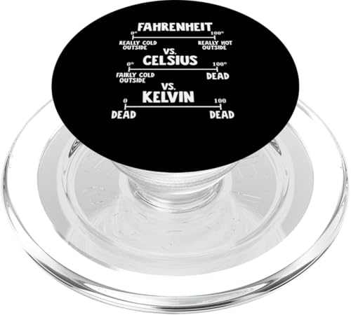 Fahrenheit gegen Celsius gegen Kelvin PopSockets PopGrip für MagSafe Fahrenheit gegen Celsius gegen Kelvin PopSockets PopGrip für MagSafe von Miftees Physics Tees
