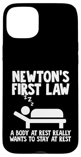 Newtons 1. Gesetz Ein ruhender Körper neigt dazu, in Ruhe zu bleiben Hülle für iPhone 15 Plus von Miftees Physics Tees