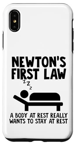 Newtons 1. Gesetz Ein ruhender Körper neigt dazu, in Ruhe zu bleiben Hülle für iPhone XS Max Newtons 1. Gesetz Ein ruhender Körper neigt dazu, in Ruhe zu bleiben Hülle für iPhone XS Max von Miftees Physics Tees
