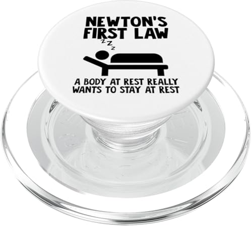 Newtons 1. Gesetz Ein ruhender Körper neigt dazu, in Ruhe zu bleiben PopSockets PopGrip für MagSafe von Miftees Physics Tees
