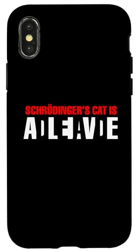 Schrödingers Katze ist tot lebendig Hülle für iPhone X/XS Schrödingers Katze ist tot lebendig Hülle für iPhone X/XS von Miftees Physics Tees
