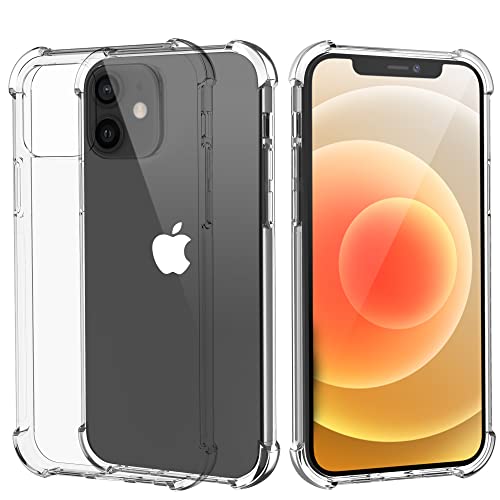 Migeec Hülle Kompatibel mit iPhone 12 und iPhone 12 Pro Transparent TPU Silikon Handyhülle Kratzfest Durchsichtige Schutzhülle Flex Case von Migeec