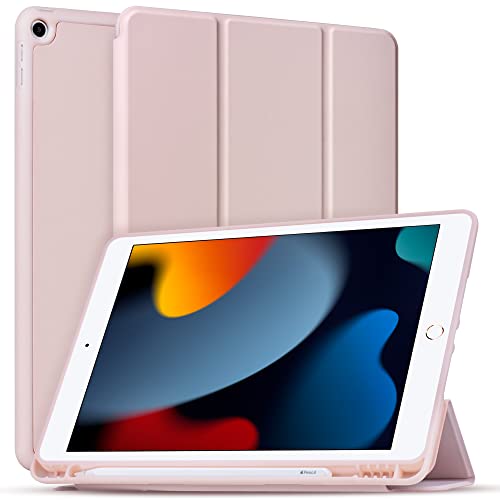 Migeec Hülle für iPad 10,2 Zoll 2019 (7.Generation) Ultradünne Superleicht Schutzhülle mit Auto Schlaf/Wach Funktion, Roségold von Migeec