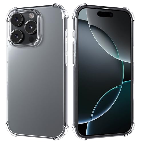 Migeec Hülle für iPhone 16 Pro Max 6.9 Klare Handyhülle Stoßfeste Schutzhülle mit äußeren Schutzairbags von Migeec