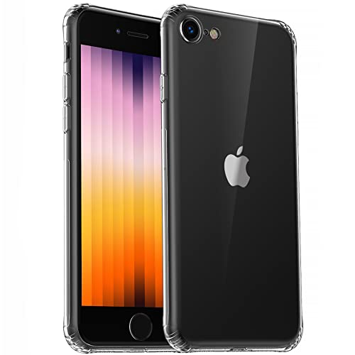 Migeec Hülle für iPhone SE 2022 5G 2020 iPhone 7/8 Transparent [Stoßfest] Weiche Silikon [Kratzfest] Flex TPU Handyhülle Durchsichtige Schutzhülle von Migeec
